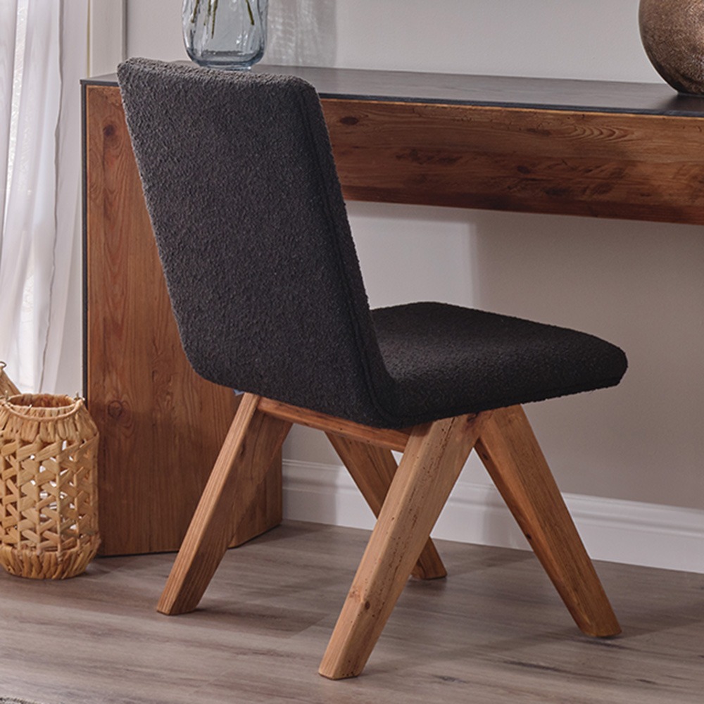 Matt Dining Chair, Black & Natural