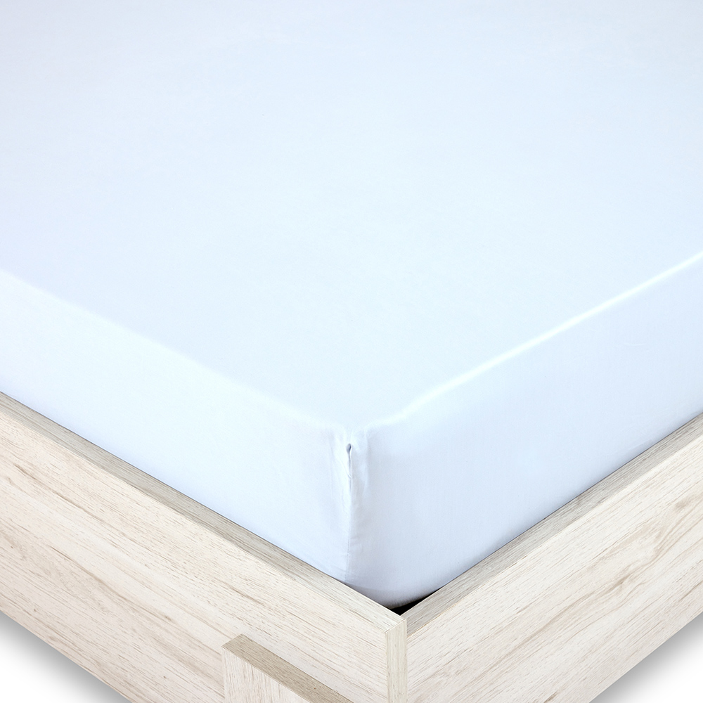 طقم شرشف سرير 500 خيط قطن ساتين بمطاط حجم سوبر كينج من هيلتون، رمادي - 200x200 سم