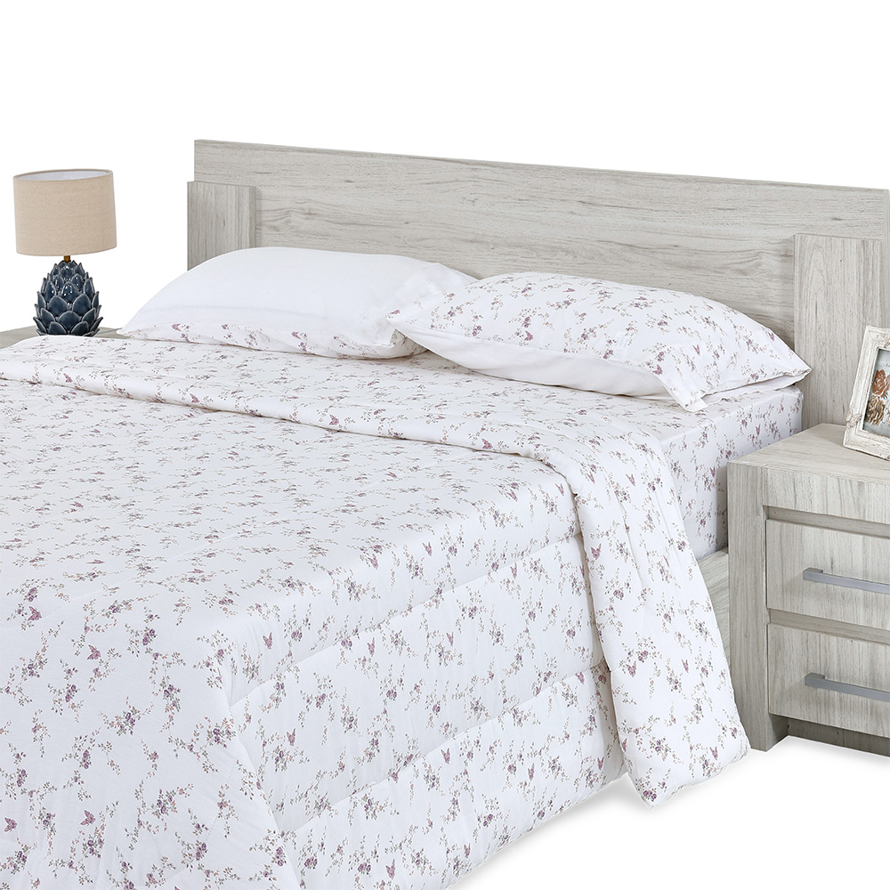 طقم لحاف حجم سوبر كينج من إيلا، متعدد الألوان، 210 خيط - 240×260 سم