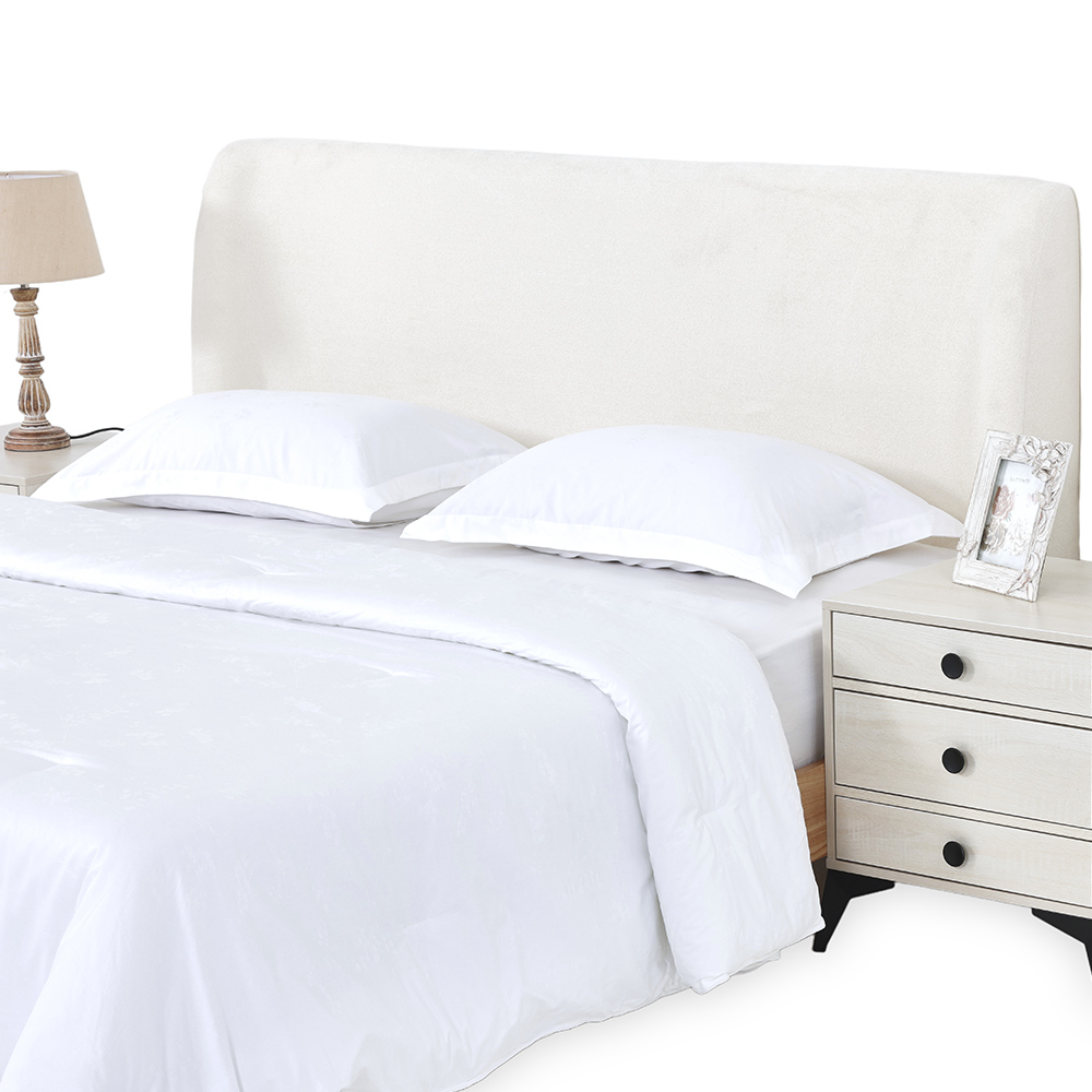 طقم لحاف سوبر كينج 3 قطع من مادلين، أبيض - 230x220 سم