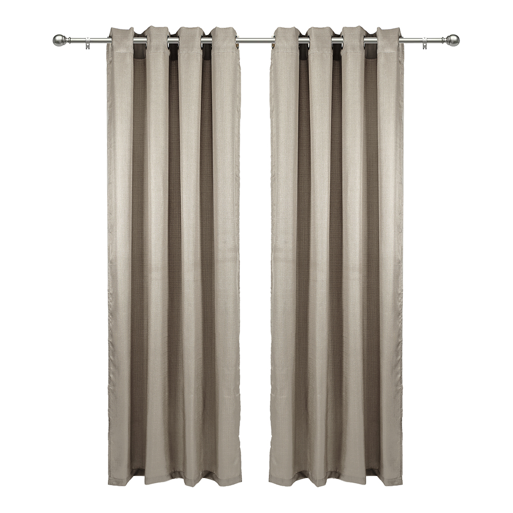 زوج ستائر ستريا ذات الملمس البارز غير المعتمة، لون رملي - 135×240 سم