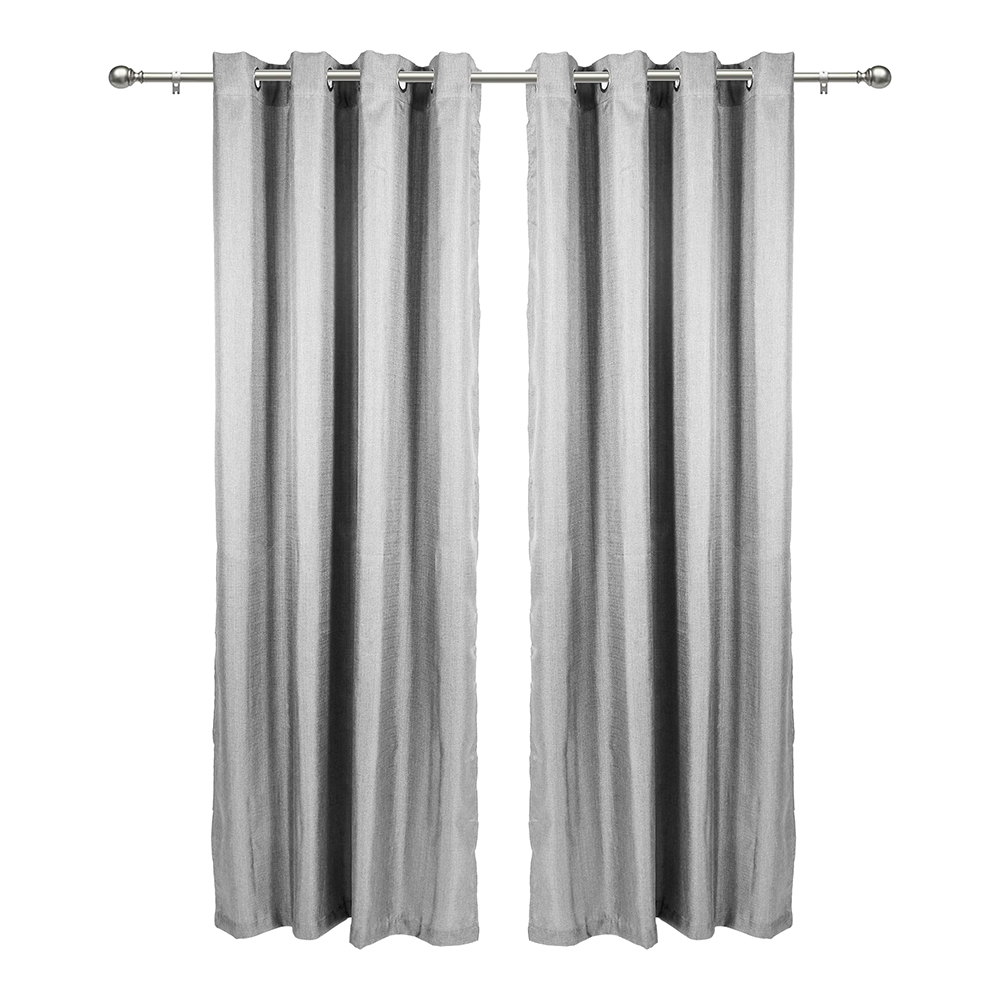 زوج ستائر ستريا ذات الملمس البارز غير المعتمة، فضي - 135×240 سم