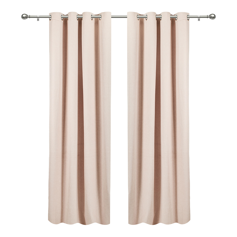 زوج ستائر معتمة ذات الملمس البارز من سلاب، لون وردي محمر - ١٣٥×٣٠٠ سم