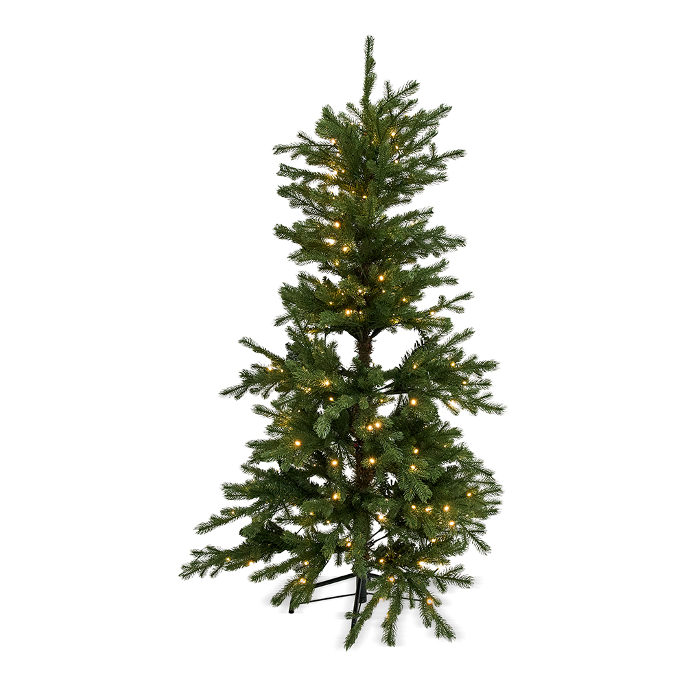 شجرة عيد الميلاد هيدج مع أضواء ليد، أخضر - 155 سم