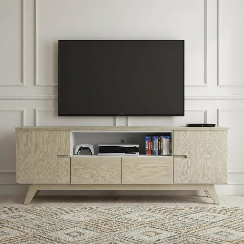 Madison Veneer 4-door Entertainment Unit - Ash