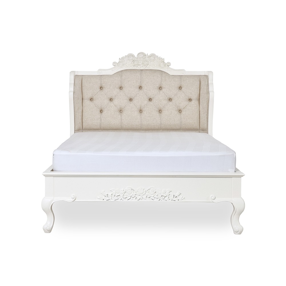 نيو لويس سرير خشبي بحجم كوين - 150x200 سم