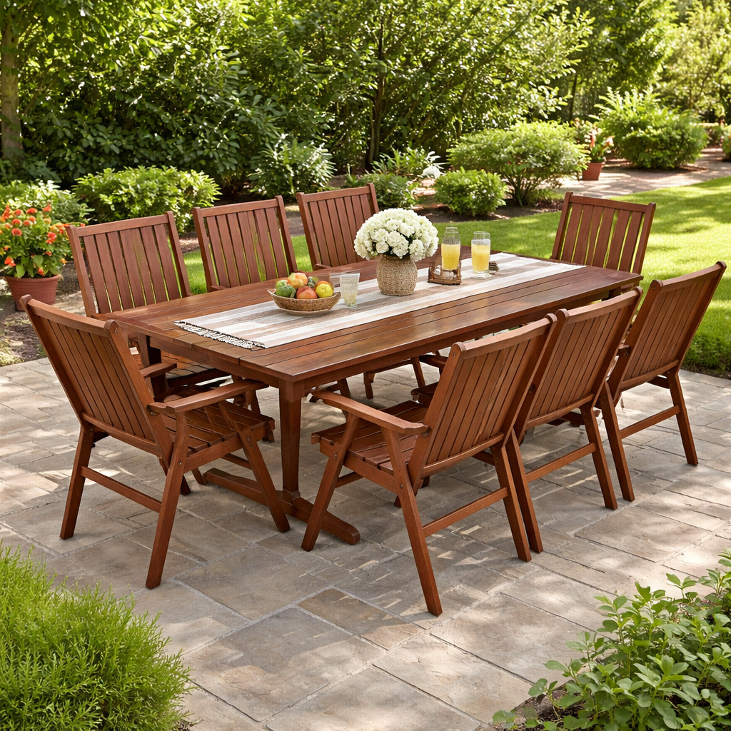 New Kim 8-Seater Outdoor Dining Set with Chairs