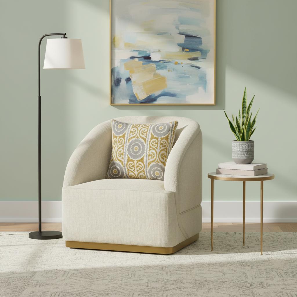 كرسي فيينا بذراعين، بيج