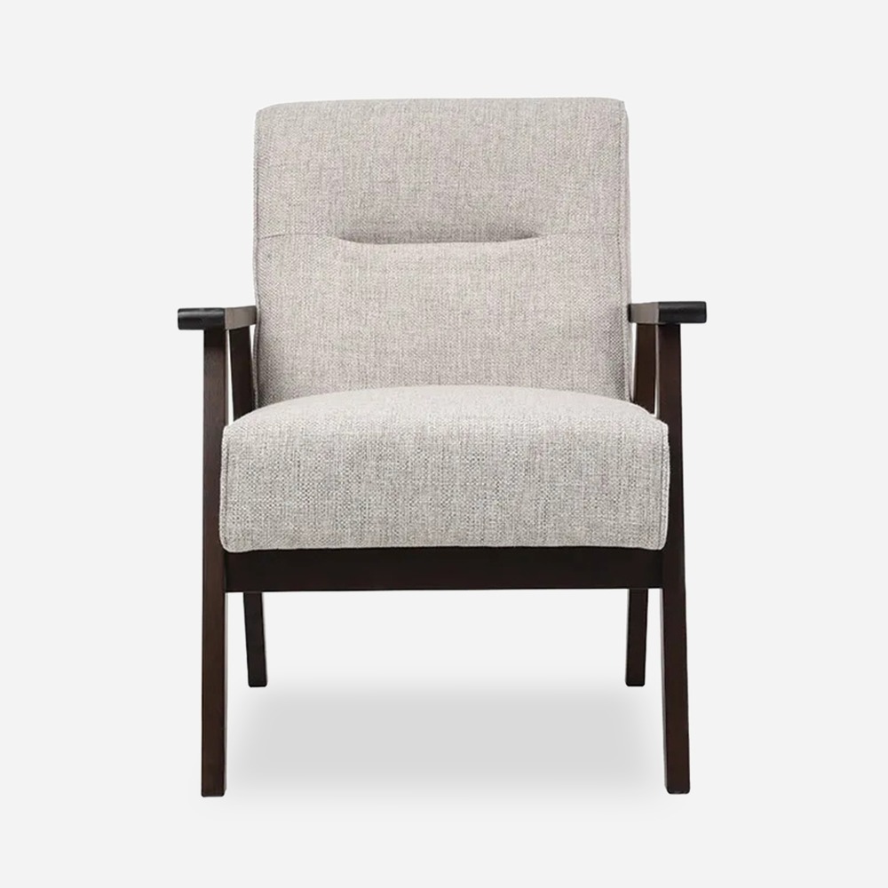 Arica Fabric Upholstered Armchair, Grey