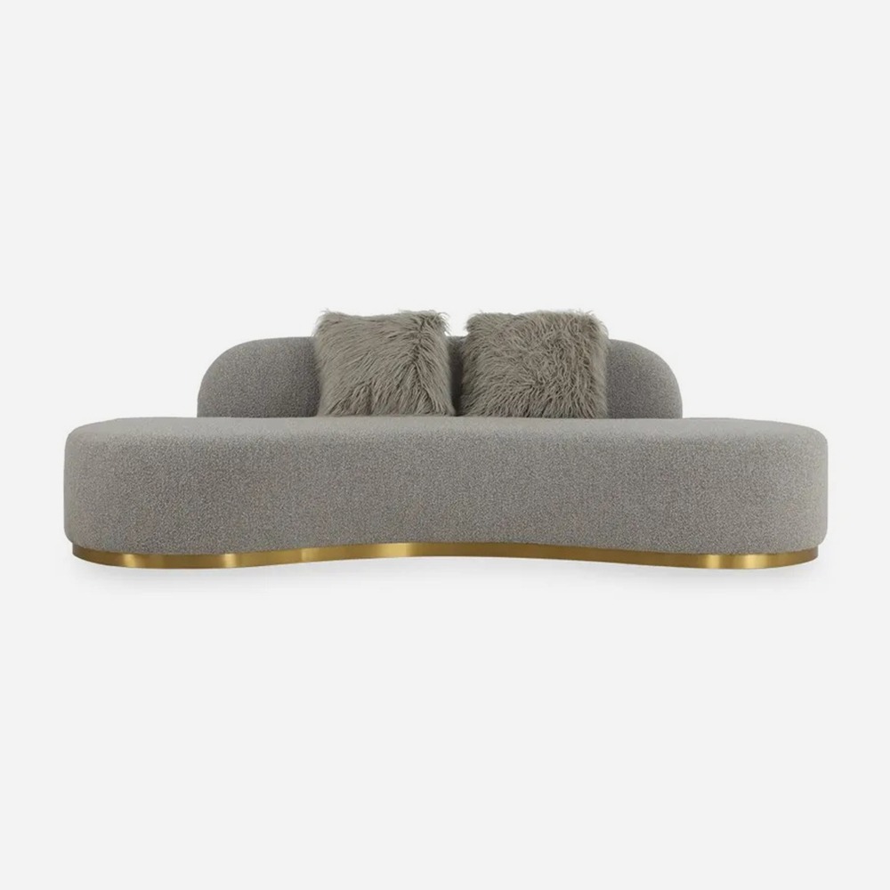 أليكس أريكة قماش 3 مقاعد، رمادي