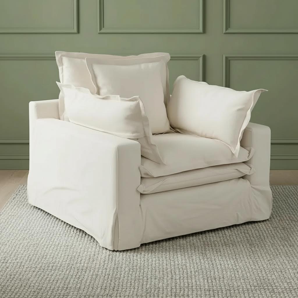 كرسي فيرمو بذراعين، بيج