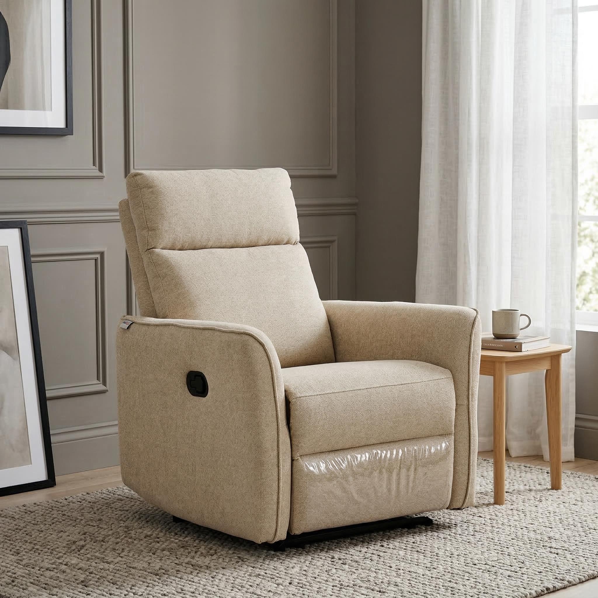 Silas Recliner Sofa, Khaki