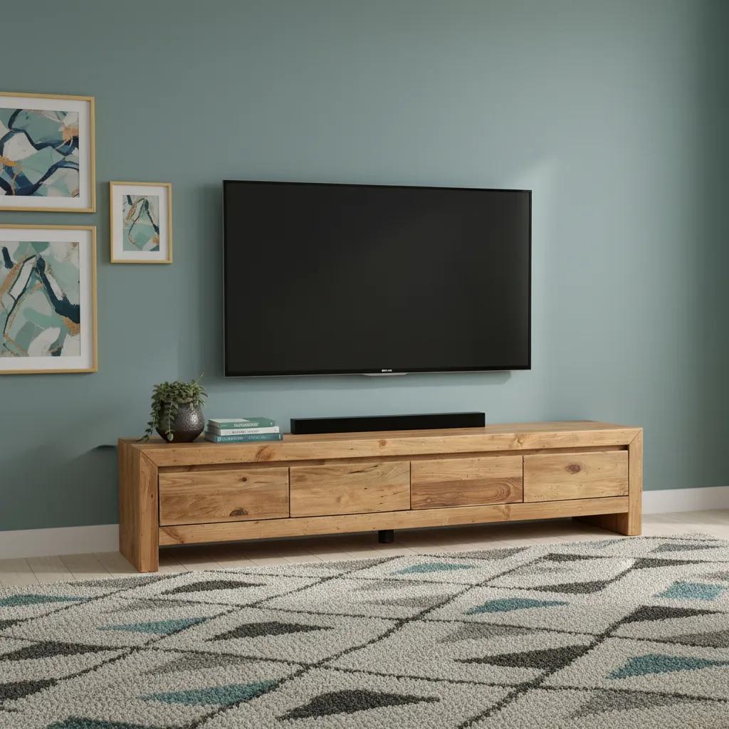 Salvador 4-Drawer Entertainment Unit, Brown