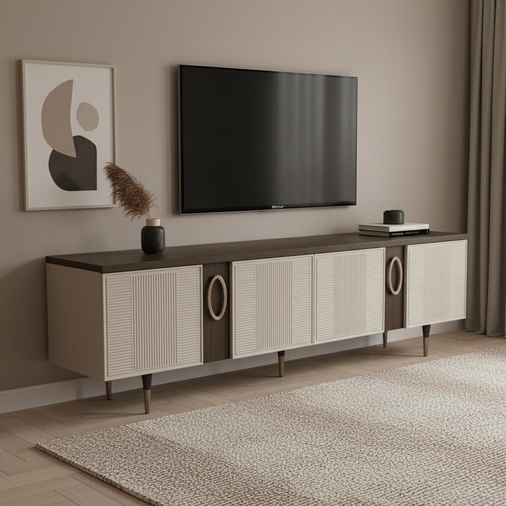 Corte TV Unit, Cream