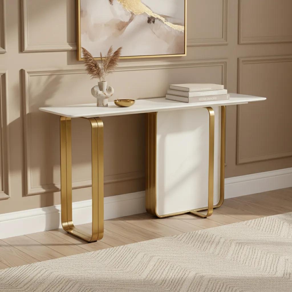 طاولة كونسول نيو سكالا، ذهبي مصقول
