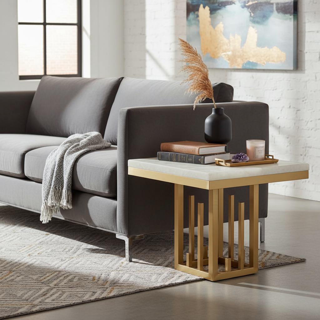 Aria Stone End Table