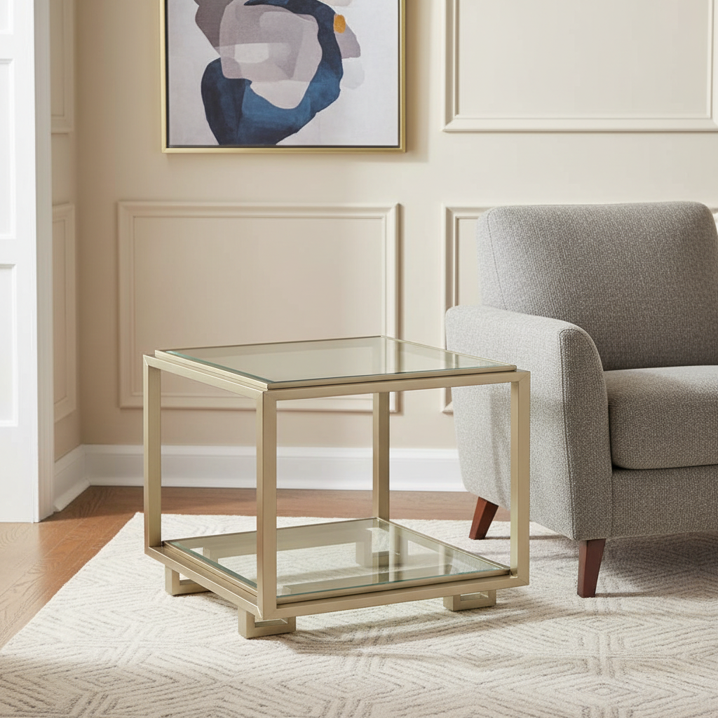 طاولة جانبية من نيو اوليفر، ذهبي فاتح