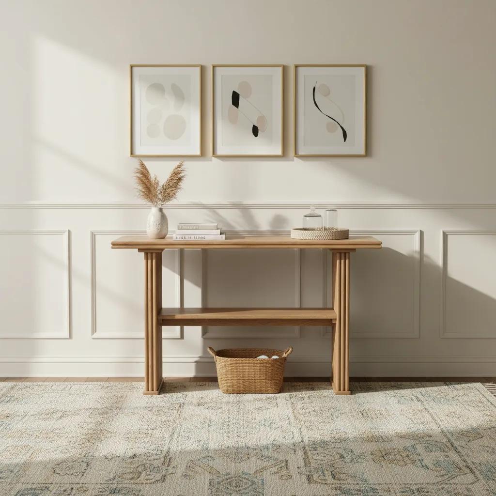 طاولة كونسول من رينكوت، بني لؤلؤي