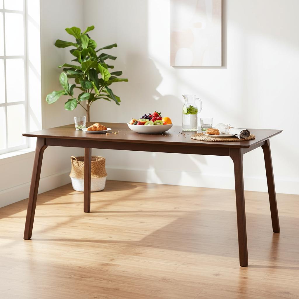 Rowen 6-Seater Dining Table, Walnut - 180x90 cm