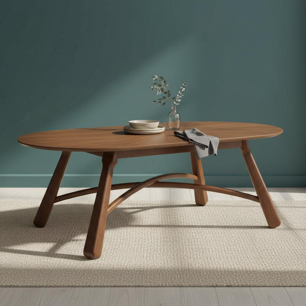 Merida 6-Seaters Dining Table, Walnut - 240x120x76cm 