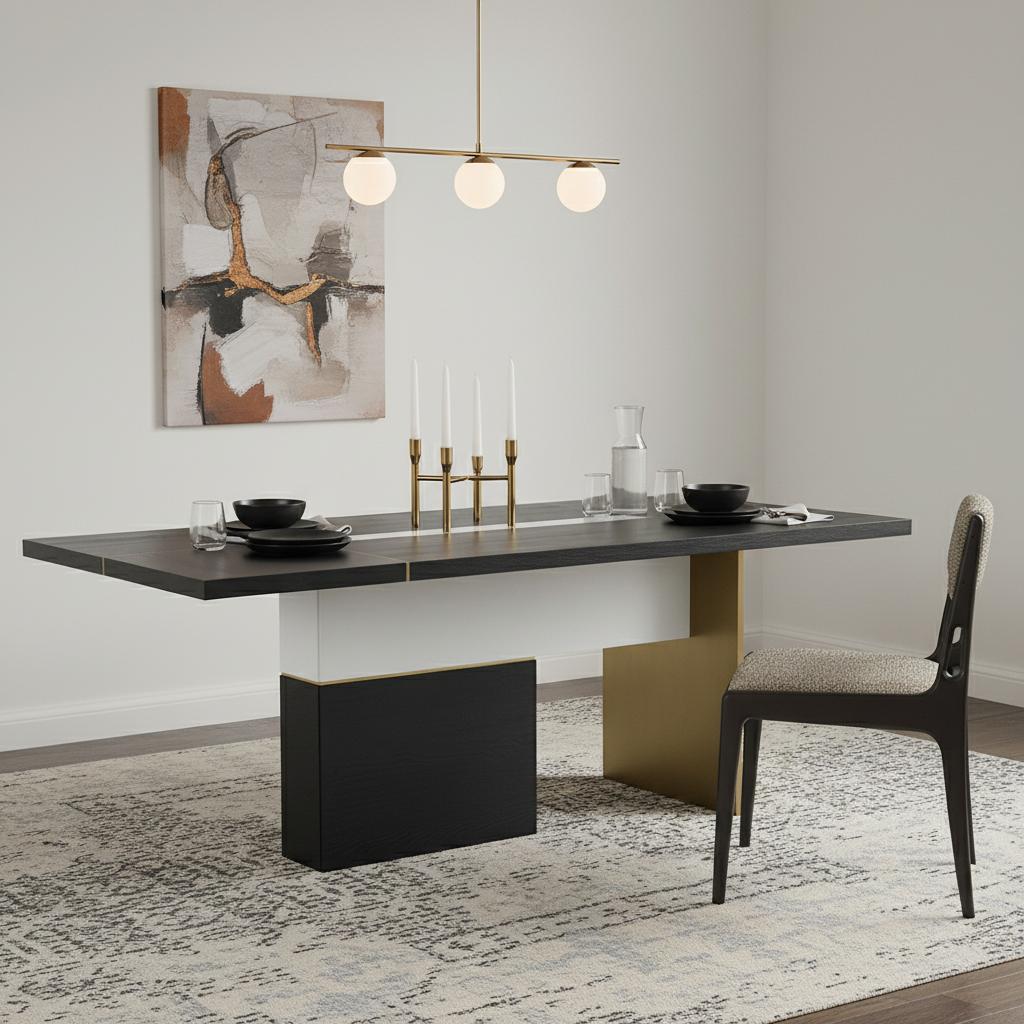 Etro 8-Seater Dining Table, Black