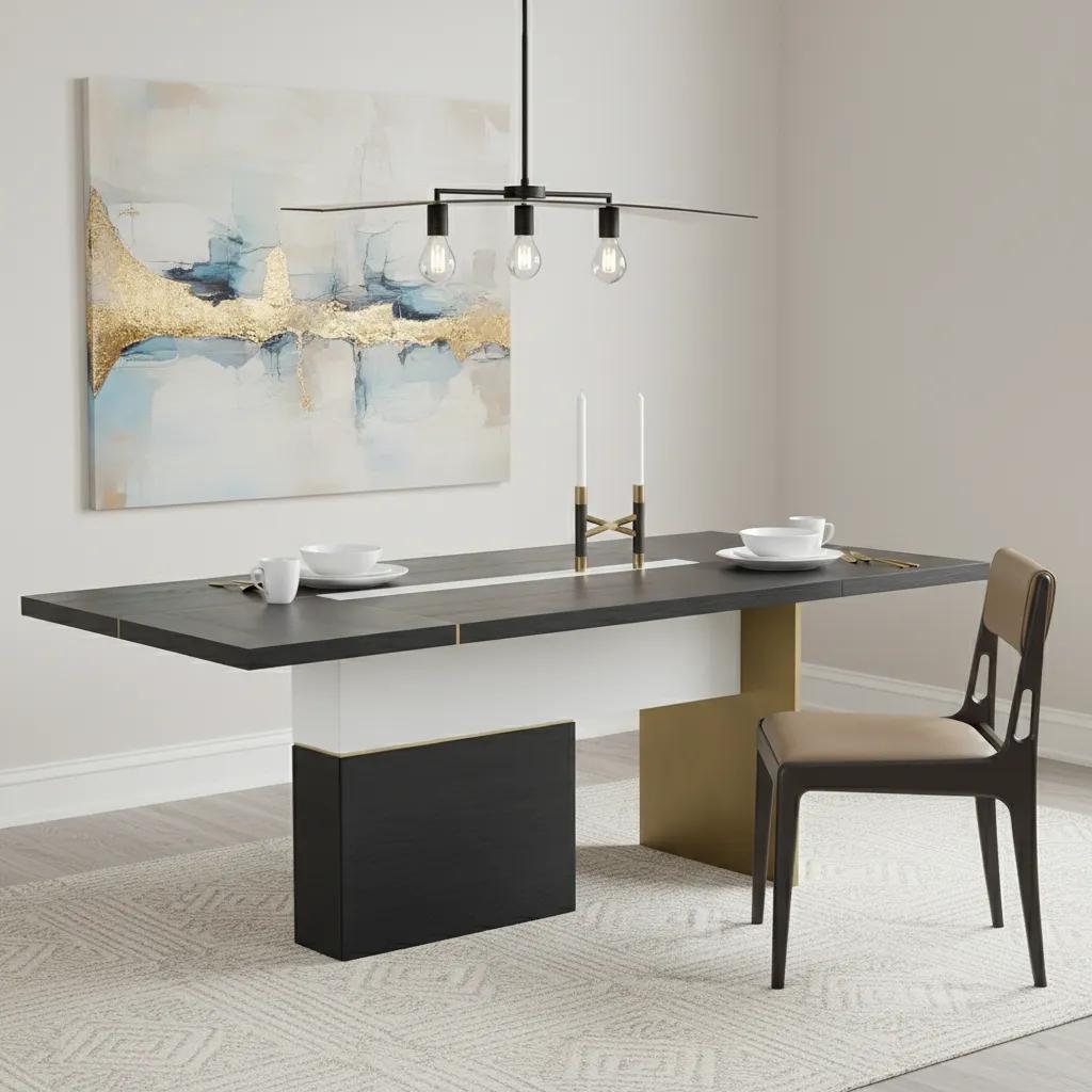 Etro 6-Seater Dining Table, Black