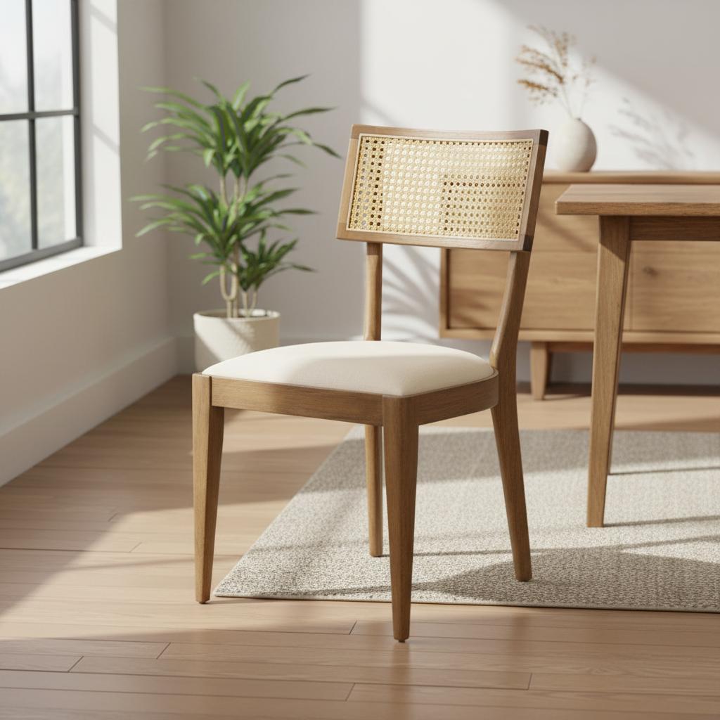 كرسي طعام من كونواي، خشب البلوط الطبيعي