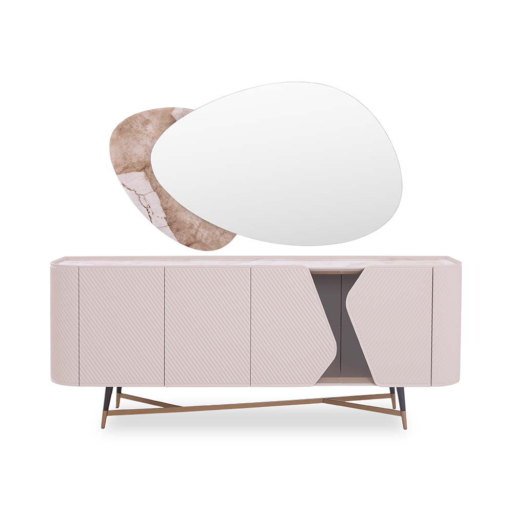 Essenza Sideboard with Mirror, Beige