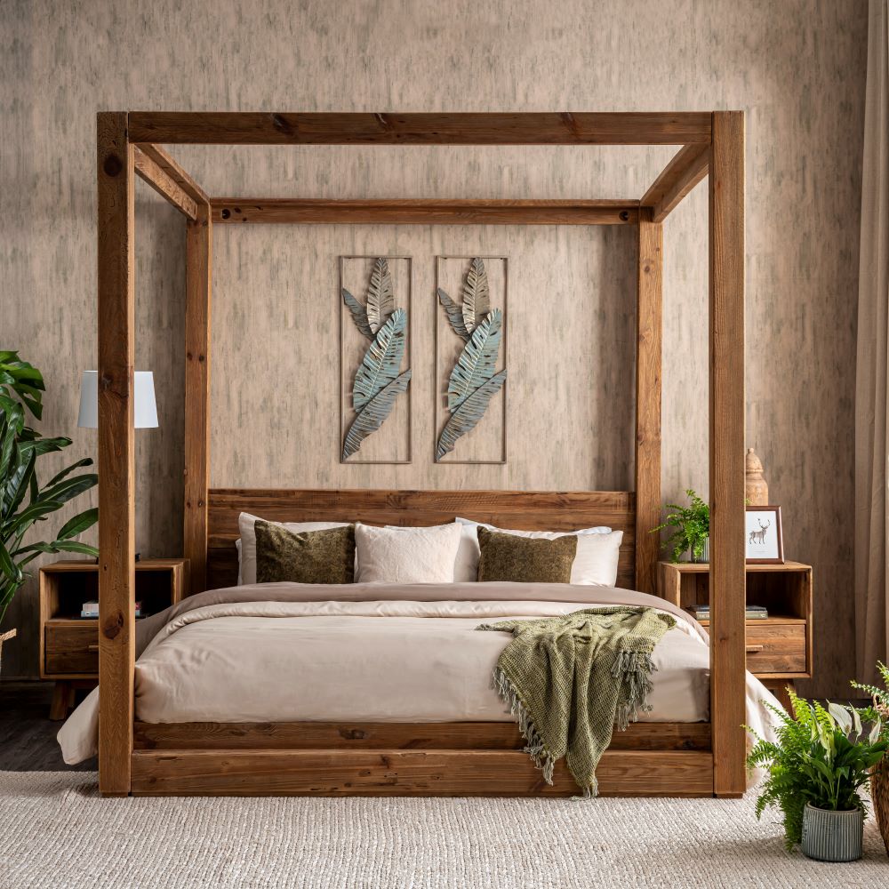 Rayyan King-Sized Bed, Natural - 180x200 cm