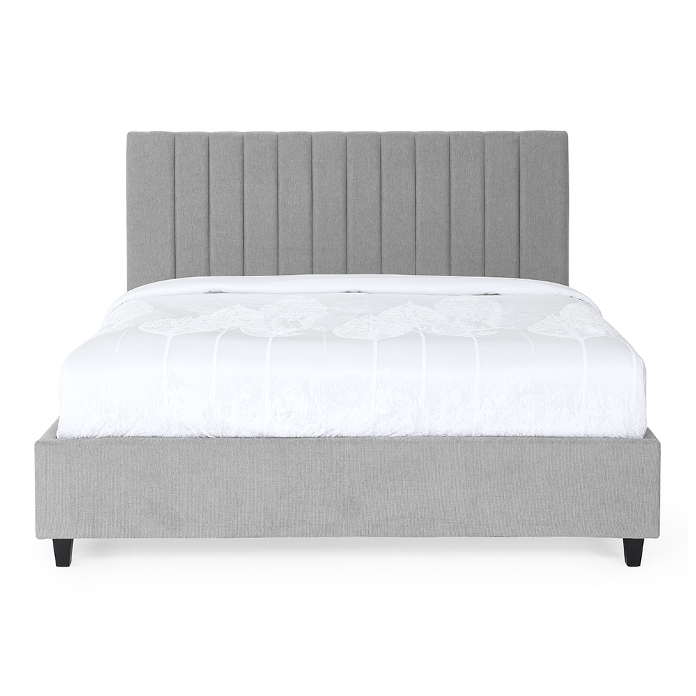 Toreno King-Sized Bed, Light Grey - 180x200 cm