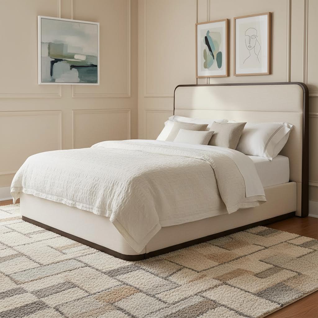 سرير أوروس بحجم كينج، بيج - 180×200 سم