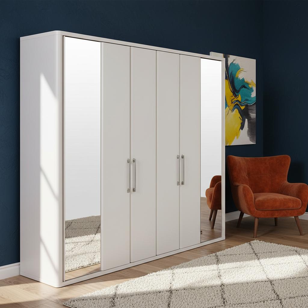 Dahlia 6-Door Wardrobe, Beige - 270x229cm