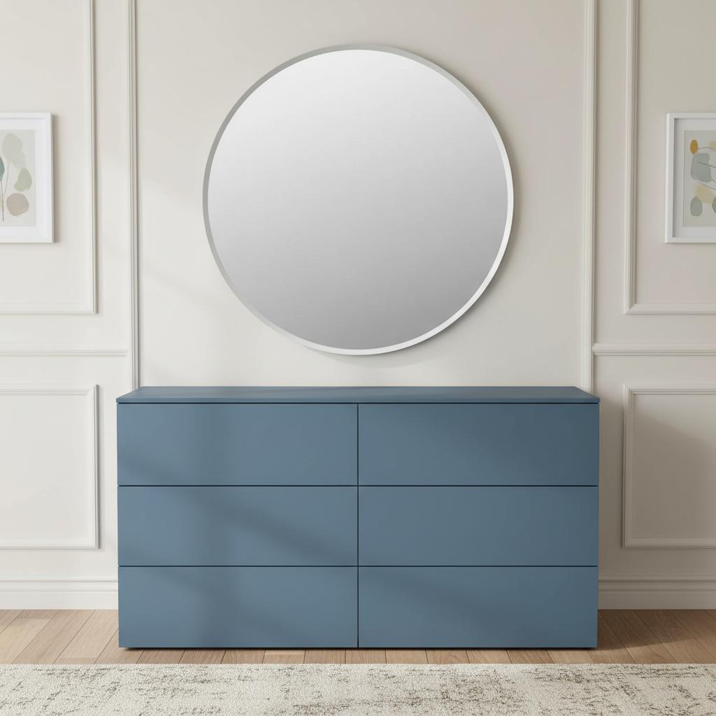 Archie Dresser with Mirror, Lake Blue