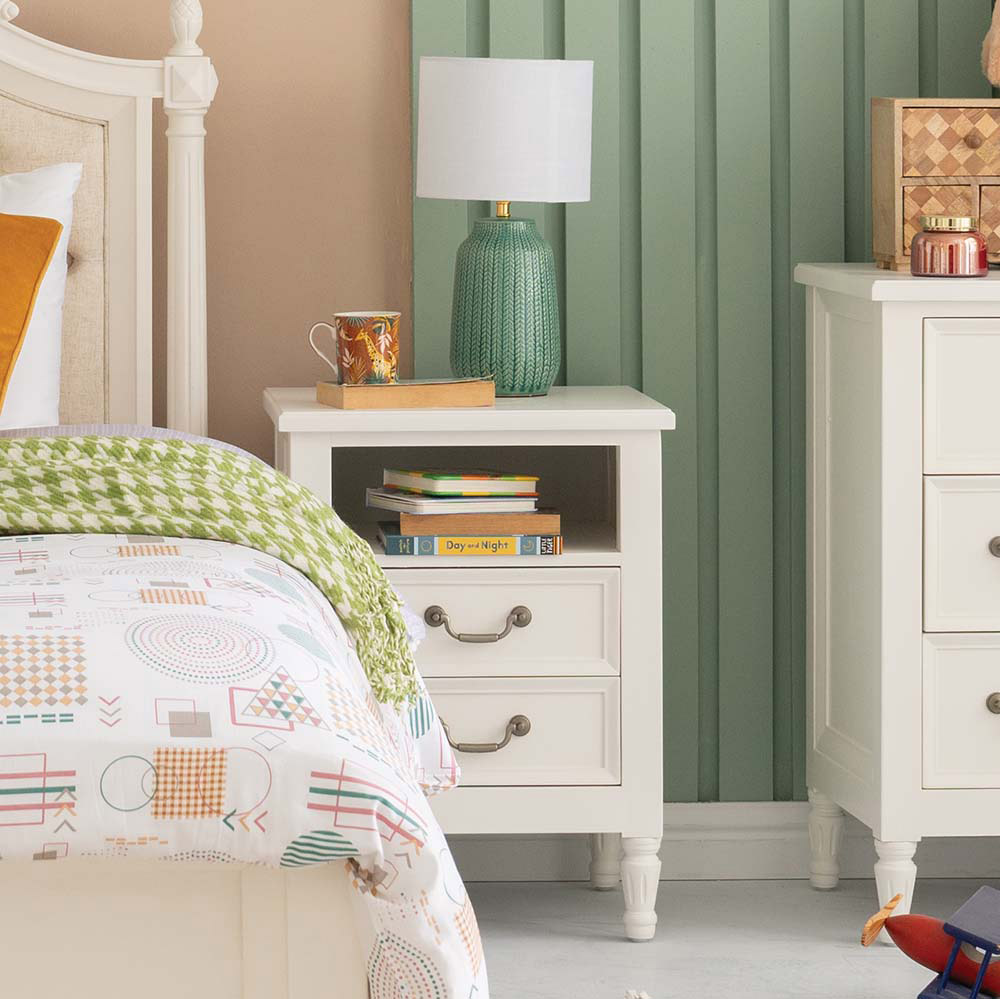 منضدة من فينلي، أبيض