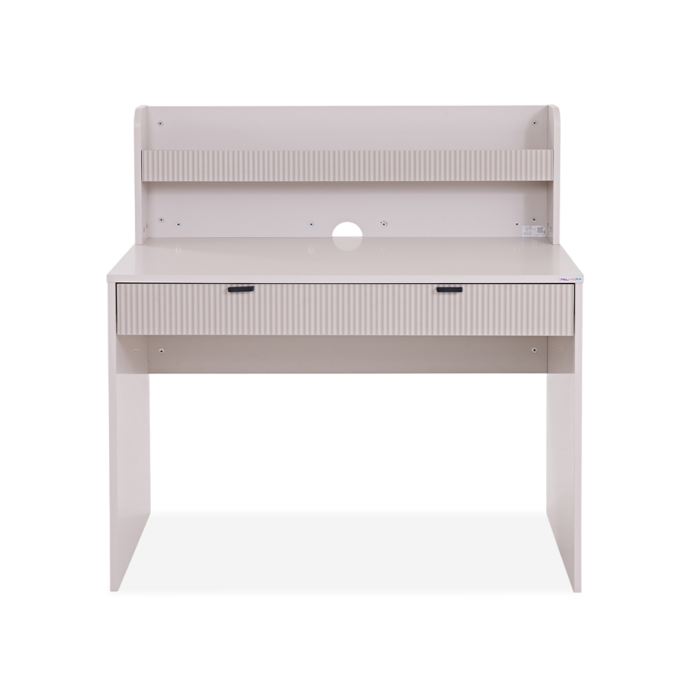 Zen Kid's Study Desk with Hutch and Dual Drawer, Moonstone