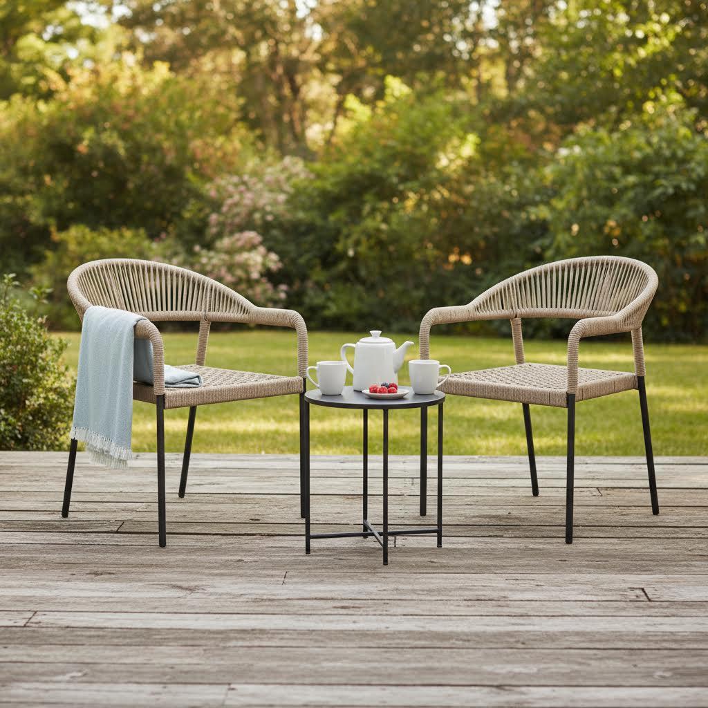 Darnel 1+2 Tea Set, Beige & Black