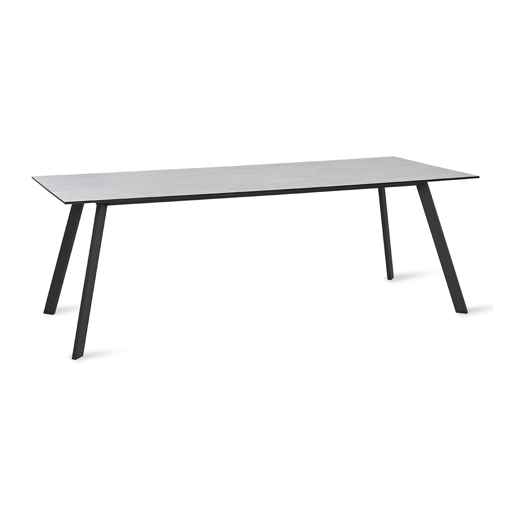 Obiwan 6-Seater Rectangular Dining Table, Grey & Black