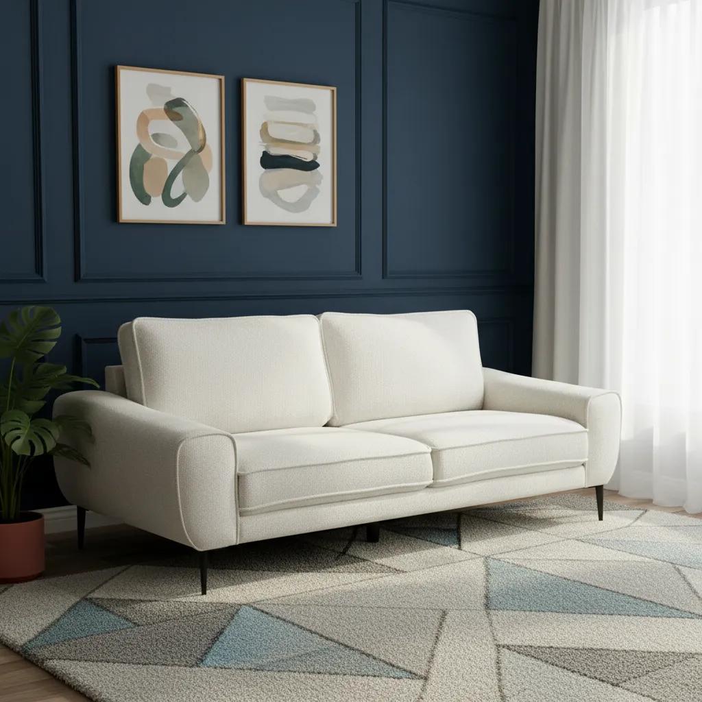 Shaun 3-Seater Sofa, White