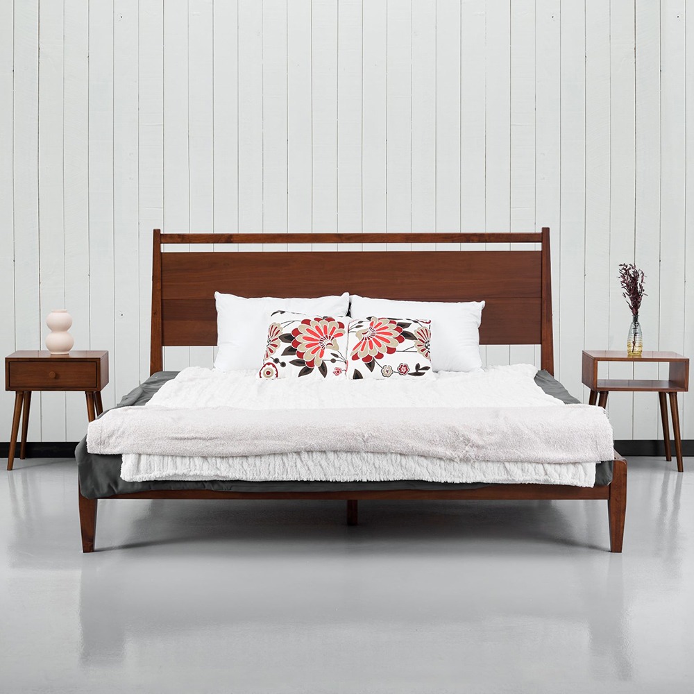 سرير حجم كوين من أديبت، جوزي داكن - 152.5x203 سم