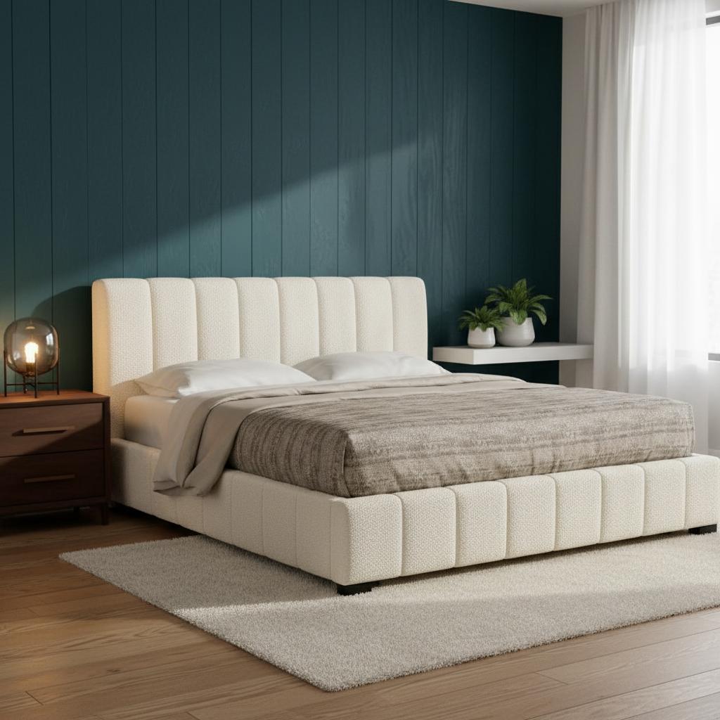 Prado King-Sized Bed, White - 180x200 cm