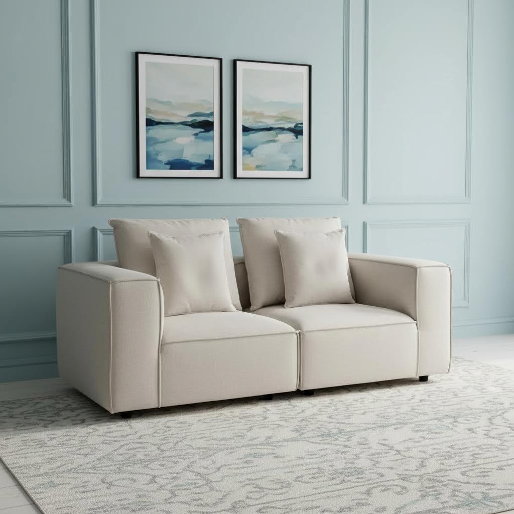 Cara Modular 2 Seater Sofa, Beige