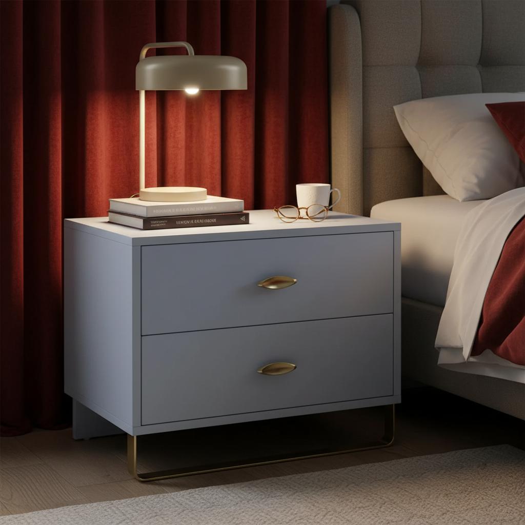 نيكولاس منضدة جانبية، أبيض